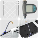 vidaXL Záhradné kvetináče s vodným zavlažovacím systémom 2 ks Biele – Obrázok 8