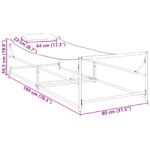 vidaXL Záhradné lehátko Antracit 200x74x73 cm Oceľ a Textilén – Obrázok 10