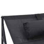vidaXL Záhradné lehátko Antracit 200x74x73 cm Oceľ a Textilén – Obrázok 7