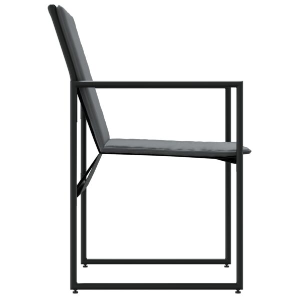 vidaXL Stolička s vankúšom 4 pcs Čierna a antracit Textilén – Obrázok 9