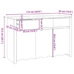 vidaXL Komoda ""DRAMMEN"" 114x43x75,5 cm Masívne drevo borovica – Obrázok 11