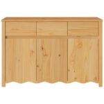 vidaXL Komoda ""DRAMMEN"" 114x43x75,5 cm Masívne drevo borovica – Obrázok 7