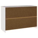 vidaXL Komoda ""DRAMMEN"" Biela 114x43x75,5 cm Masívne drevo borovica – Obrázok 6