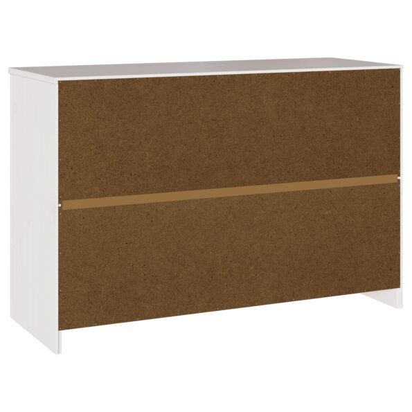 vidaXL Komoda ""DRAMMEN"" Biela 114x43x75,5 cm Masívne drevo borovica – Obrázok 6