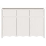 vidaXL Komoda ""DRAMMEN"" Biela 114x43x75,5 cm Masívne drevo borovica – Obrázok 7