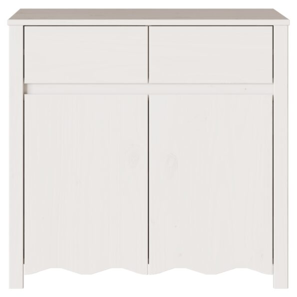 vidaXL Komoda ""DRAMMEN"" Biela 79x43x75,5 cm Masívne drevo borovica – Obrázok 7
