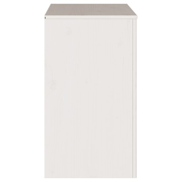 vidaXL Komoda ""DRAMMEN"" Biela 79x43x75,5 cm Masívne drevo borovica – Obrázok 8