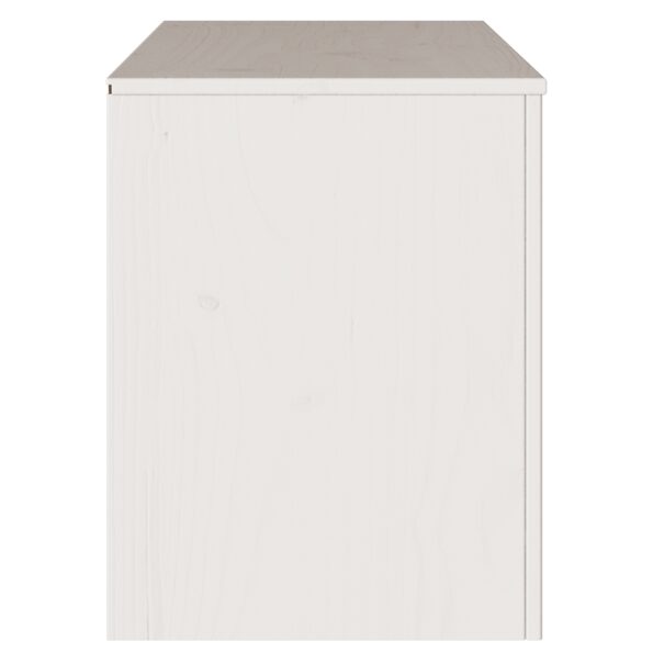 vidaXL TV skrinka ""DRAMMEN"" biela 99x43x55 cm masívne drevo borovica – Obrázok 8