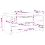 vidaXL Konferenčný stolík ""DRAMMEN"" 99x55x45 cm Masívne drevo smrek – Obrázok 11