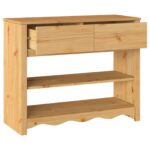 vidaXL Konzolový stôl ""DRAMMEN"" 89,5x37x73 cm Z pevného borovicového dreva – Obrázok 5