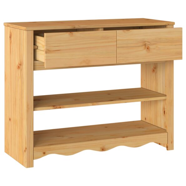 vidaXL Konzolový stôl ""DRAMMEN"" 89,5x37x73 cm Z pevného borovicového dreva – Obrázok 5