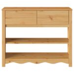 vidaXL Konzolový stôl ""DRAMMEN"" 89,5x37x73 cm Z pevného borovicového dreva – Obrázok 7