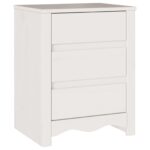 vidaXL Nočný stolík ""DRAMMEN"" Biela 45x35x56 cm Masívne drevo borovica – Obrázok 2