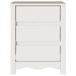 vidaXL Nočný stolík ""DRAMMEN"" Biela 45x35x56 cm Masívne drevo borovica – Obrázok 7