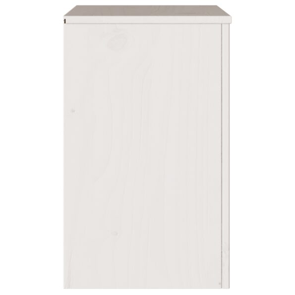 vidaXL Nočný stolík ""DRAMMEN"" Biela 45x35x56 cm Masívne drevo borovica – Obrázok 8