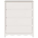 vidaXL Komoda ""DRAMMEN"" Biela 76,5x40x91 cm Masívne drevo Borovica – Obrázok 7