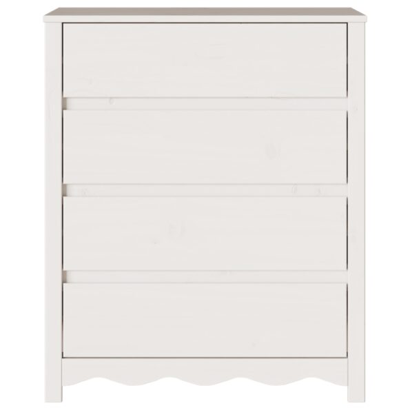 vidaXL Komoda ""DRAMMEN"" Biela 76,5x40x91 cm Masívne drevo Borovica – Obrázok 7