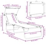vidaXL Skladacie lehátka 2 ks so šedou 600D Oxford látkou – Obrázok 12