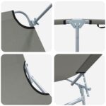 vidaXL Skladacie lehátka 2 ks so šedou 600D Oxford látkou – Obrázok 8