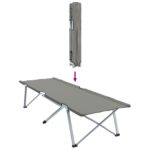 vidaXL Skládacie kempingové lôžka 2 ks s taškou na prenášanie Sivé 600D Oxford tkanina – Obrázok 9