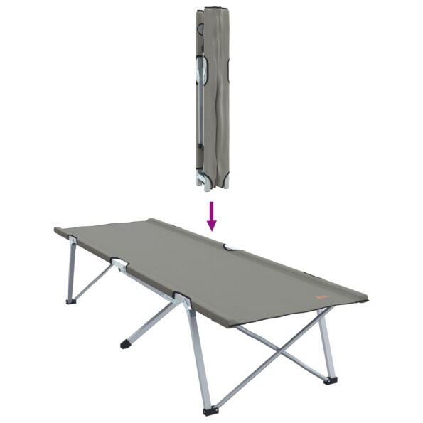 vidaXL Skládacie kempingové lôžka 2 ks s taškou na prenášanie Sivé 600D Oxford tkanina – Obrázok 9