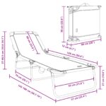 vidaXL Skladacie slnečné ležadlo Prenosné Čierne 600D Oxford látka – Obrázok 10