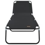 vidaXL Skladacie slnečné ležadlo Prenosné Čierne 600D Oxford látka – Obrázok 4