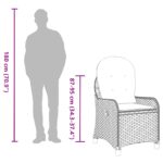 vidaXL Odpočinková stolička s vankúšom čierny poly ratan – Obrázok 12