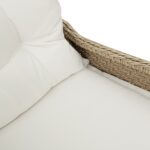 vidaXL Kreslo s poduškou Béžový Poly ratan – Obrázok 8