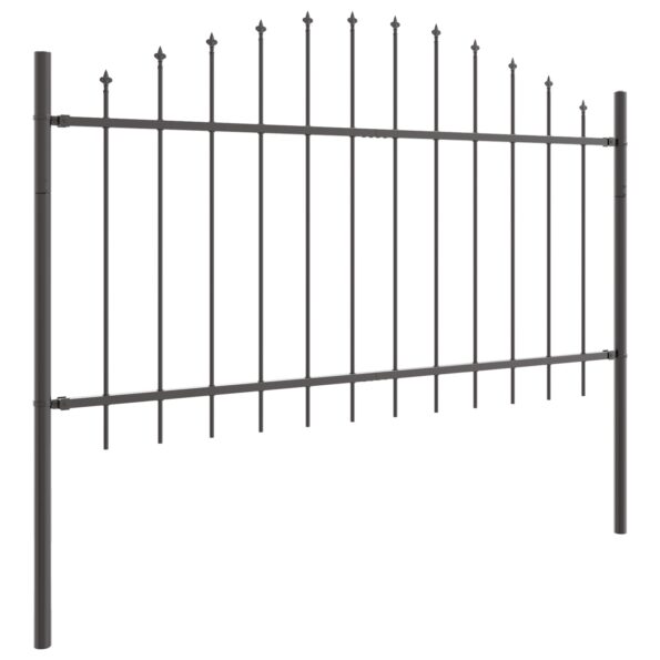 vidaXL Záhradný plot Woerden Sivá 170 x 140 cm – Obrázok 3