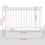 vidaXL Záhradný plot Šedý 1.7x0.8 m Oceľ – Obrázok 6