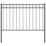 vidaXL Záhradný plot Šedý 1,7x1 m Oceľ – Obrázok 2