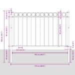 vidaXL Záhradný plot Šedý 1,7x1 m Oceľ – Obrázok 6