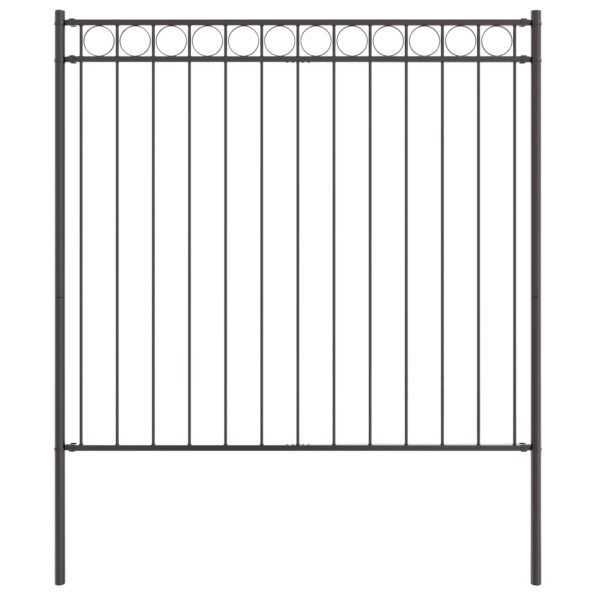 vidaXL Záhradný plot sivý 1,7x1,2 m oceľ – Obrázok 2