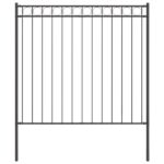 vidaXL Záhradný plot, šedý, 1,7x1,5 m, oceľ – Obrázok 2