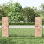 vidaXL Plotový panel Šedý 1,7x1 m Oceľ – Obrázok 3