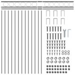 vidaXL Plotový panel šedý 1,7x1,2 m z ocele – Obrázok 5