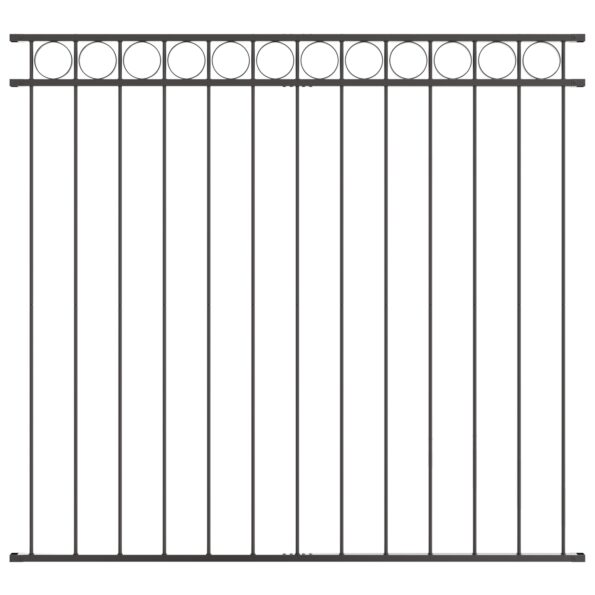 42003915_2.jpg vidaXL Sivá oceľová plotová doska 1.7x1.5 m – Obrázok 2