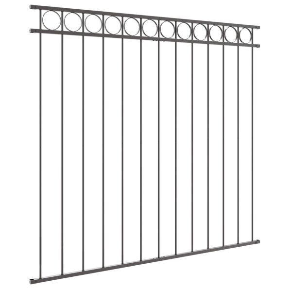 42003915_4.jpg vidaXL Sivá oceľová plotová doska 1.7x1.5 m – Obrázok 4