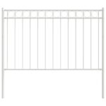 vidaXL Záhradný plot biely 1,7 x 0,8 m z ocele – Obrázok 2
