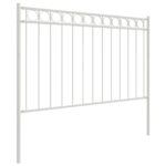 vidaXL Záhradný plot biely 1,7 x 0,8 m z ocele – Obrázok 3