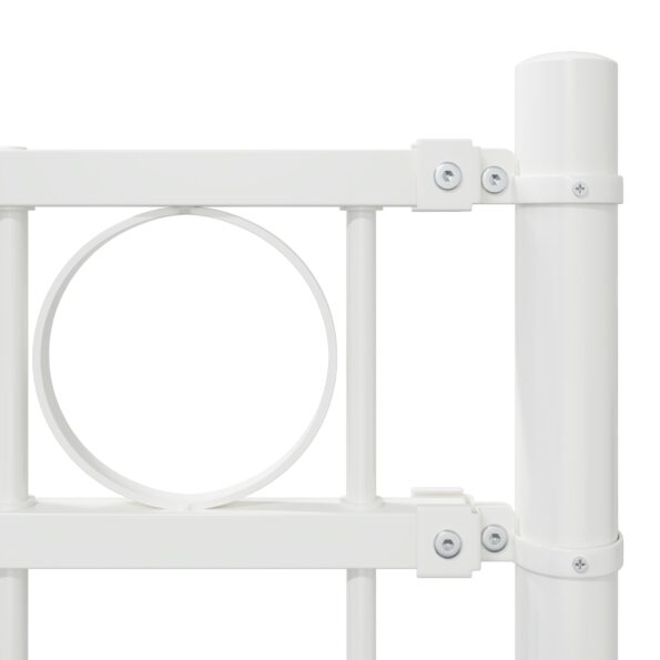 vidaXL Záhradný plot biely 1,7 x 0,8 m z ocele – Obrázok 5