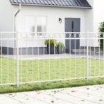 vidaXL Prvok plotu Assen Biela 170 x 150 cm Oceľ