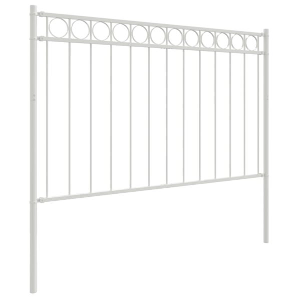 vidaXL Prvok plotu Assen Biela 170 x 150 cm Oceľ – Obrázok 3