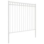 vidaXL Biely záhradný plot 1,7x1,2 m z ocele – Obrázok 3