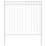 vidaXL Záhradný plot biely 1,7x1,5 m oceľ – Obrázok 2