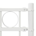 vidaXL Záhradný plot biely 1,7x1,5 m oceľ – Obrázok 5