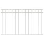 vidaXL plotové panely s kruhom Biela Kov 1,7 x 1 m Odolný – Obrázok 2