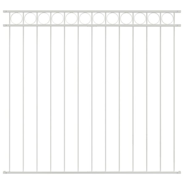 42003928_2.jpg vidaXL Plotový panel biely 1,7x1,2 m z ocele – Obrázok 2