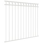 vidaXL Plotový panel biely 1,7x1,2 m z ocele – Obrázok 4